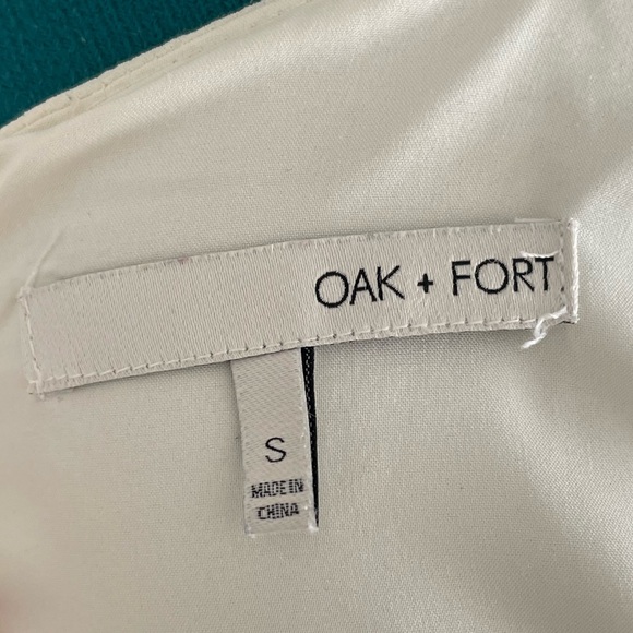 OAK + FORT Cream Minimalist Shift Dress - Picture 6 of 8